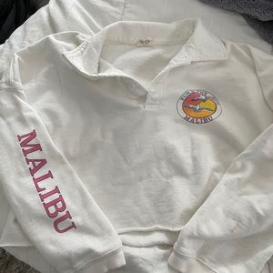 brandy melville malibu cropped sweatshirt